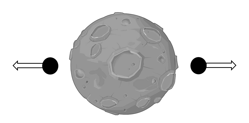 Cannons on asteroid paradox
