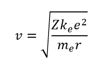 Speed of orbiting electron