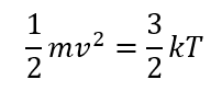 Temperature is average energy of molecules